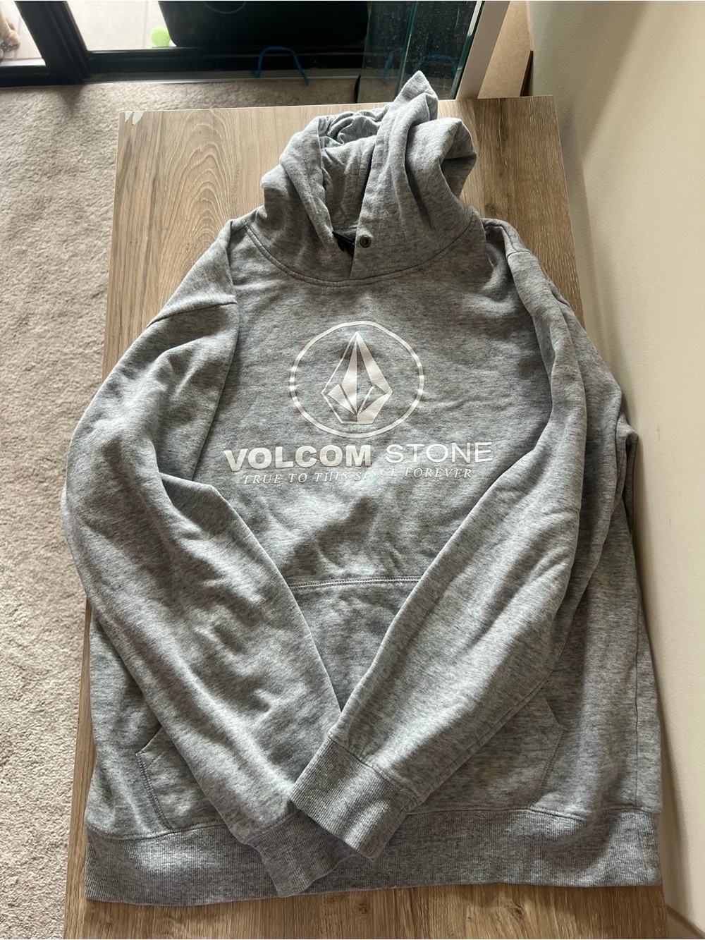 Volcom Gray Pullover Hoodie with Stone Logo